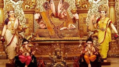 गणरायाचे आगमन साध्या पध्दतीने पण उत्साहातच