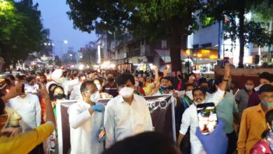 हाथरस घटनेच्या विरोधात राष्ट्रवादी काँग्रेस सामाजिक न्याय विभागाचा निषेध मोर्चा