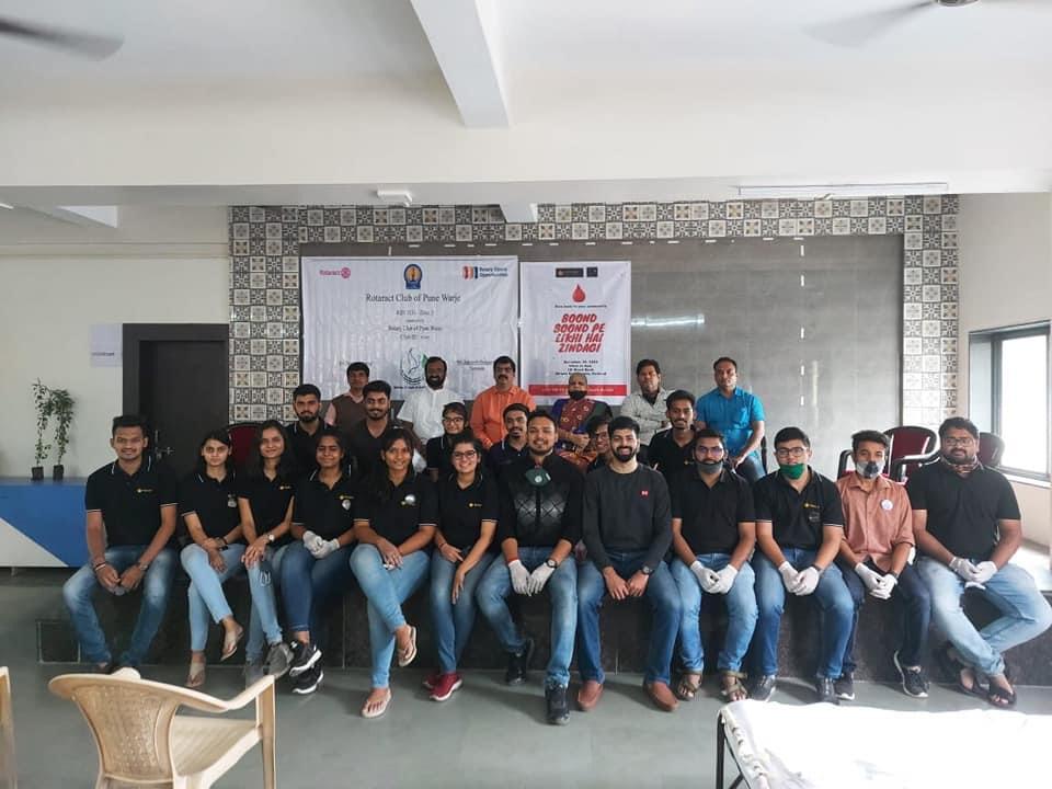 मानव फाऊंडेशन , आय एस आय ब्लड बैंक व रोटरॅक्ट क्लब वारजे यांच्या तर्फे रक्तदान शिबिराचे आयोजन