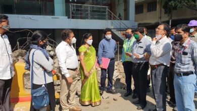 नळस्टॉप चौकात दुहेरी उड्डाण पुलाचे काम सुरु ;  जून अखेर संपूर्ण काम पूर्ण होइल मेट्रोच्या अधिकाऱ्यांचे स्पष्टीकरण.