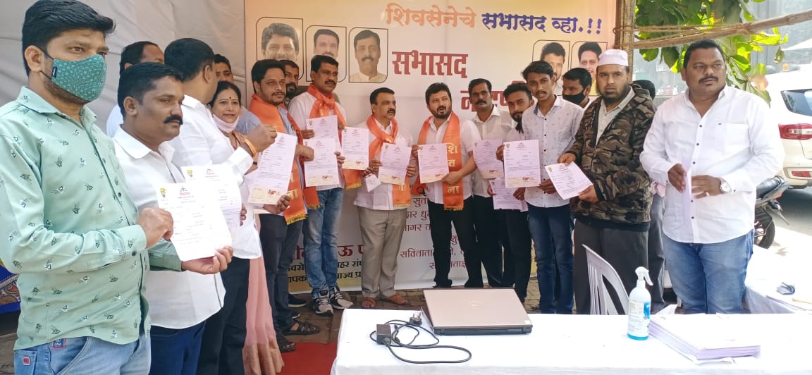 केळेवाडीत शिवसेनेची सभासद नोंदणी