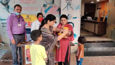 बावधनमध्ये पियुषा किरण दगडे पाटील यांच्या हस्ते पोलिओ अभियानास प्रारंभ