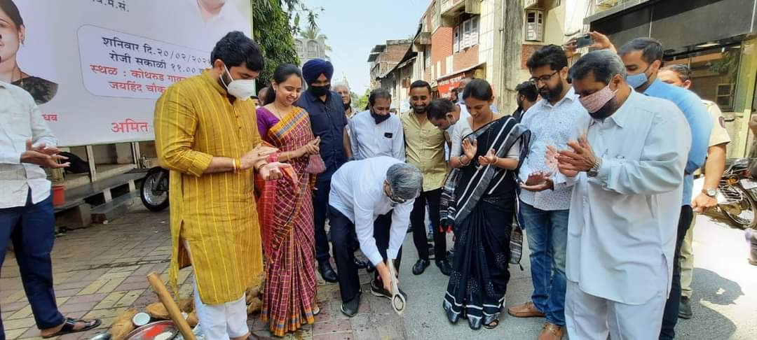 महापौरांच्या प्रभागातील एक कोटी रुपयांच्या विकासकामांचा शुभारंभ