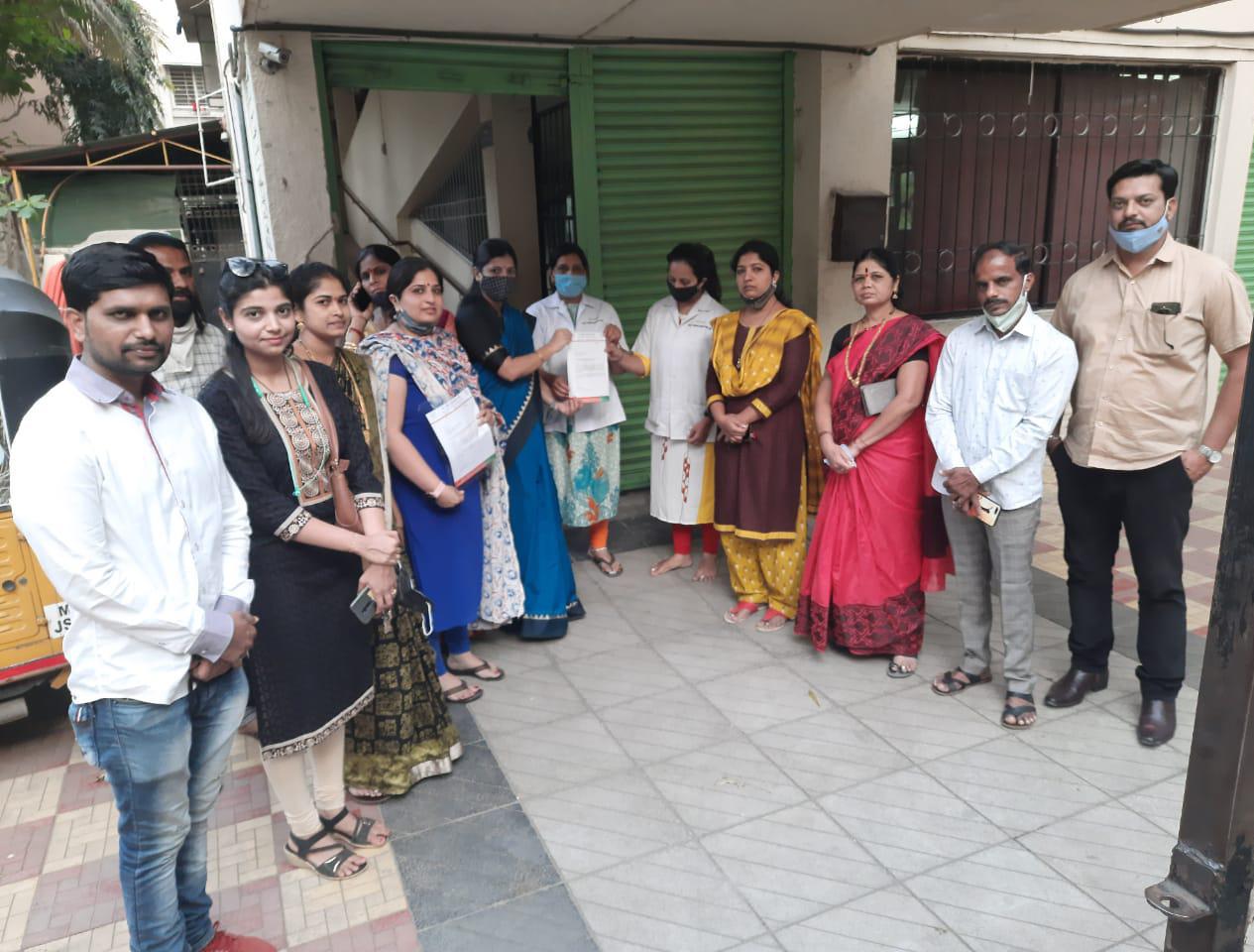 गतिमंद मुलीच्या मृत्यूप्रकरणी भाजपा कोथरुड महिला मोर्चाचे निवेदन