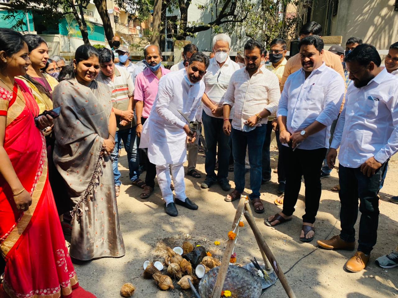 कोथरुड मधील भारतीनगर, पुजा पार्क येथील विवीध विकास कामांचे भिमराव तापकीर यांच्या हस्ते भूमिपूजन…