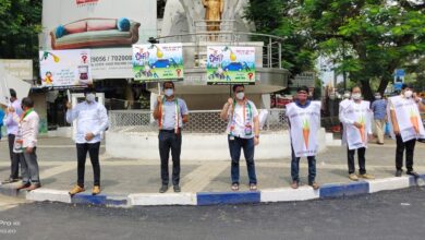 गॅस, पेट्रोल, डिझेल दरवाढीविरुद्ध कोथरूडमध्ये राष्ट्रवादी काँग्रेस पक्षाचे निषेध आंदोलन..
