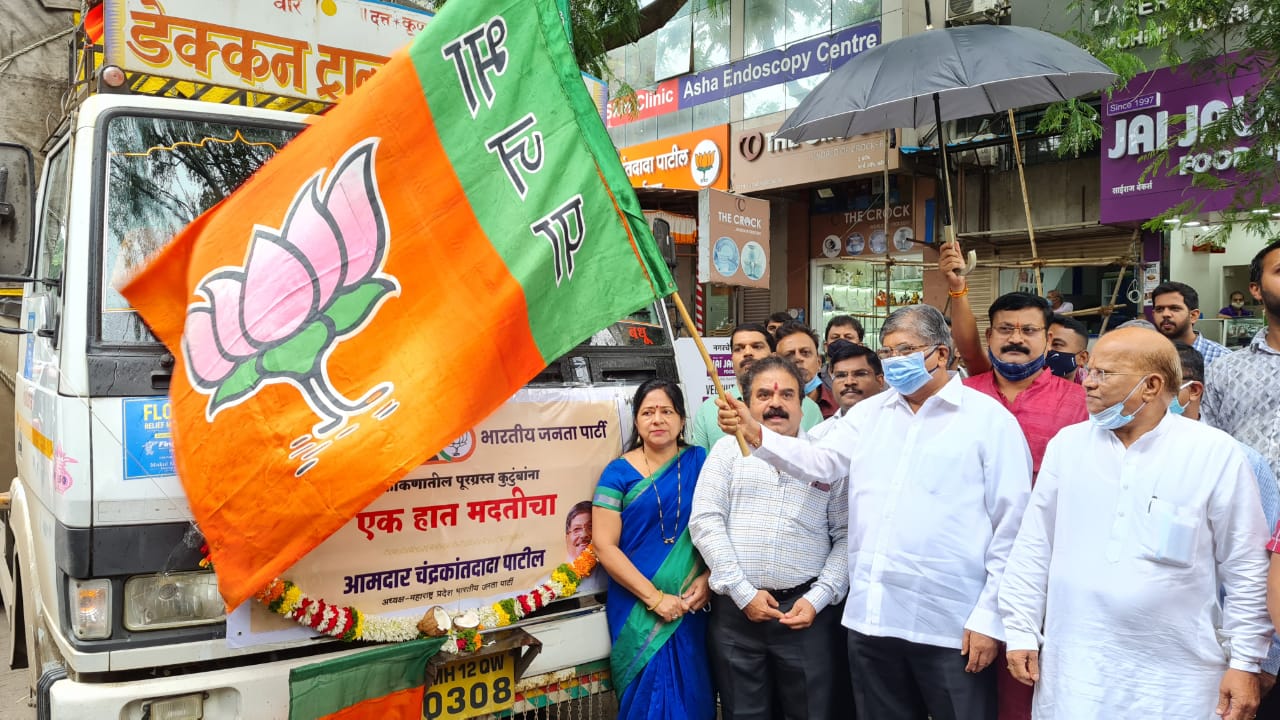 महापुराच्या संकटात माणुसकीचा व मदतीचा ही महापूर – चंद्रकांत पाटील