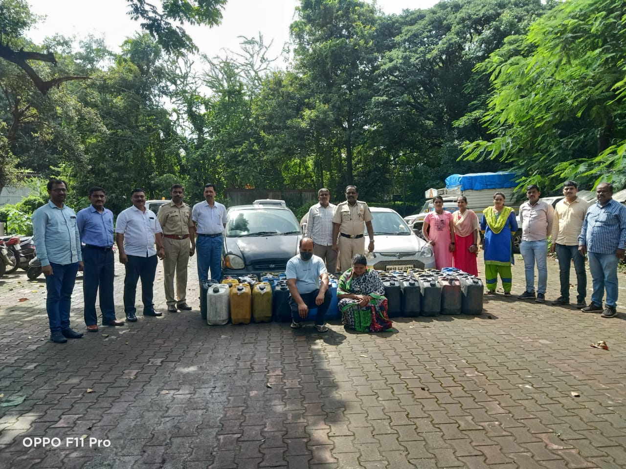 बावधन बु. मध्ये लाखो रुपयांचा अवैध गावठी दारुसाठा जप्त ; दोघांना अटक, राज्य उत्पादन शुल्क विभागाची कारवाई..
