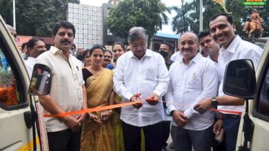 कोथरुडमध्ये फिरत्या विसर्जन हौदाचे चंद्रकांत पाटील यांच्या हस्ते लोकार्पण..