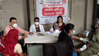कोथरुडमध्ये नागरिकांच्या आरोग्याची काळजी घेणाऱ्या सफाई कर्मचाऱ्यांची आरोग्य तपासणी..