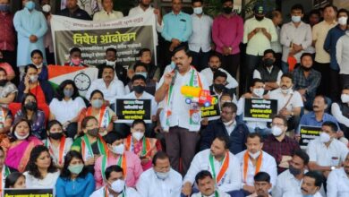 समाविष्ट २३ गावातील पाणी टंचाईबाबत राष्ट्रवादीचे महापालिकेत आंदोलन…