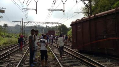मालगाडीचे डब्बे रुळावरुन घसरल्याने या रेल्वेगाड्या रद्द