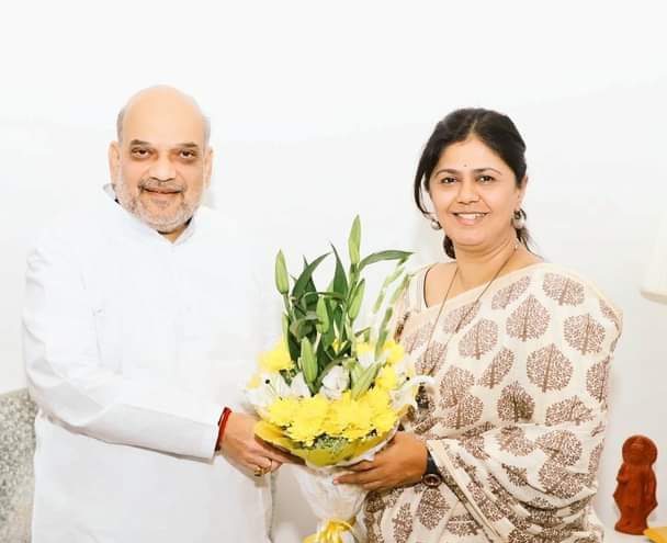 पंकजा मुंडे-अमित शाह भेट; राजकीय वर्तुळात चर्चा