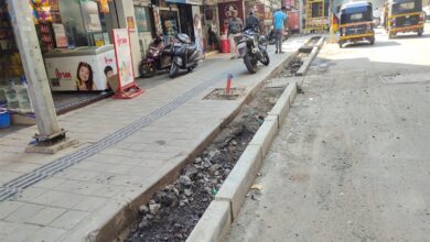 नळस्टॉप चौकातील फुटपाथ होतोय रुंद पण रस्ता होतोय अरुंद; वाहतूक कोंडी वाढणार मंदार बलकवडे यांचा आरोप