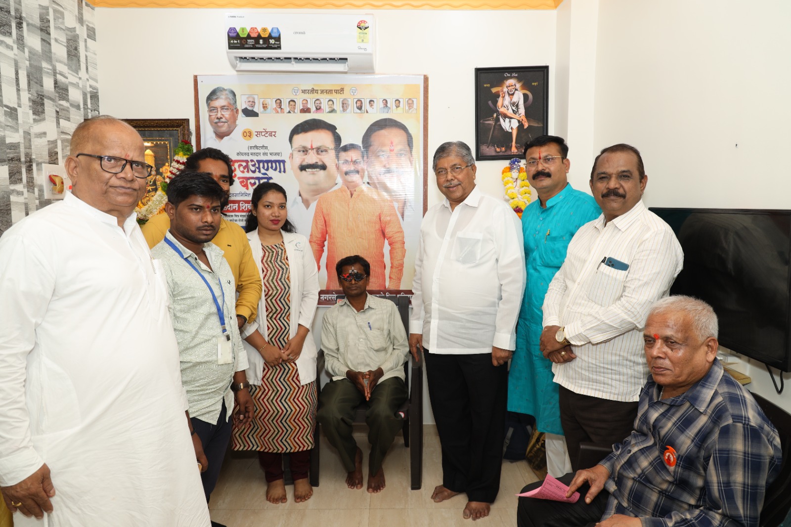 कोथरूड भाजप सरचिटणीस विठ्ठल बराटे यांचा वाढदिवस विविध सामाजिक उपक्रमांनी साजरा.