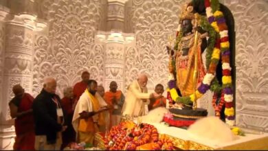 प्रभू श्रीरामाचा प्राणप्रतिष्ठापना सोहळा संपन्न, प्रभू श्रीराम अयोध्येतील राम मंदिरात विधीवत विराजमान 