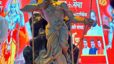 पुण्यातील गुडलक चौकात साकारले प्रभू श्रीरामाचे 7 फुटी शिल्प; युवा सेना सचिव किरण साळी यांच्या वतीने कार्यक्रमाचे आयोजन 