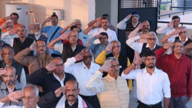 प्रजासत्ताक दिनी मोतीबाग कार्यालयात ध्वजारोहण