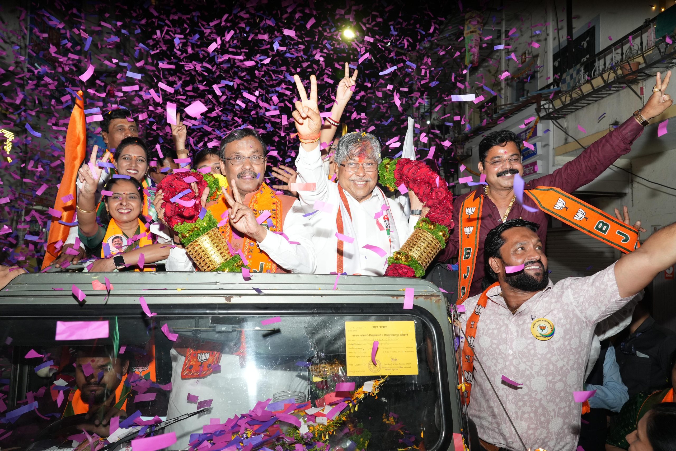 कोथरुडकरांचा एकच वादा चंद्रकांतदादा पाटील घोषणांनी गावठाण दणाणले