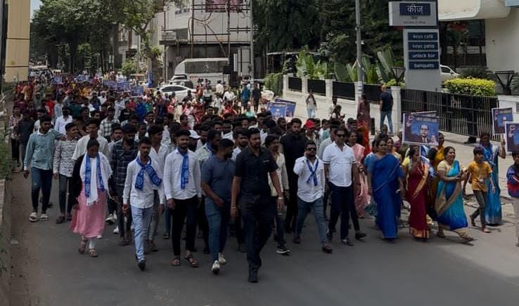 पिंपरी-चिंचवडमध्ये विधानसभा उपाध्यक्ष अण्णासाहेब बनसोडे यांच्या अवमानाविरुद्ध निषेध मोर्चा