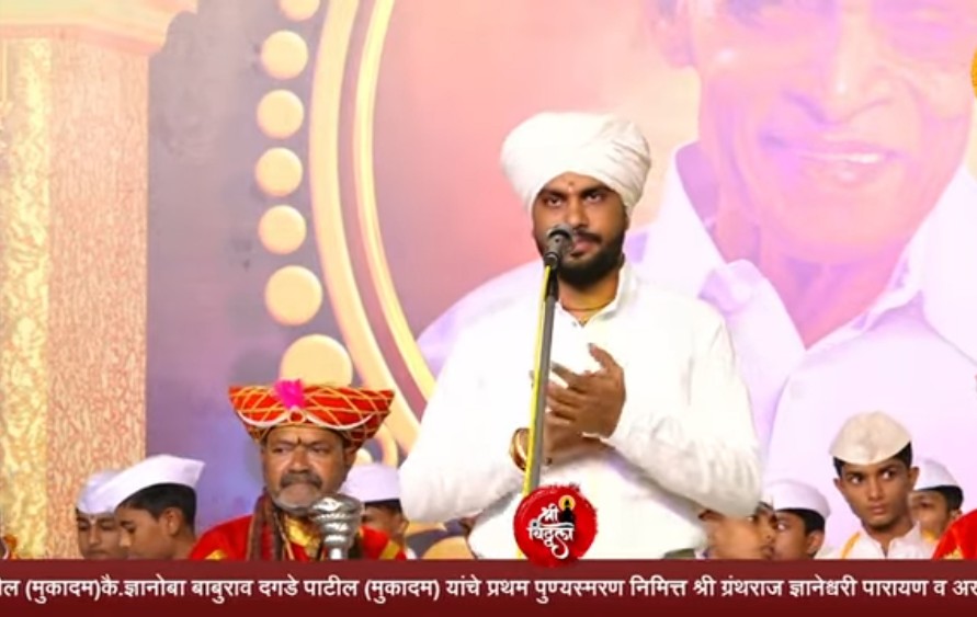 कै. ज्ञानोबा दगडे पाटलांच्या अंतःकरणात दया,धर्म होता म्हणून हा किर्तनाचा सोहळा उभा राहिला – ह. भ. प. विशाल महाराज खोले