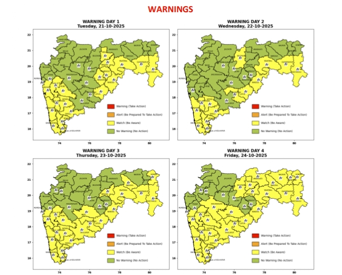 यंदा दिवाळी पावसातच जाणार! राज्यभरात पुढील 4 दिवस वादळी वाऱ्यासह पावसाचे इशारे, imdने नेमकं काय सांगितलं?