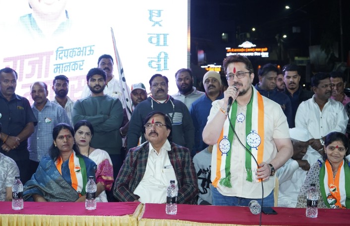 राष्ट्रवादी काँग्रेस पक्षाचे उमेदवार हर्षवर्धन दीपक मानकर यांची प्रचारात आघाडी 
