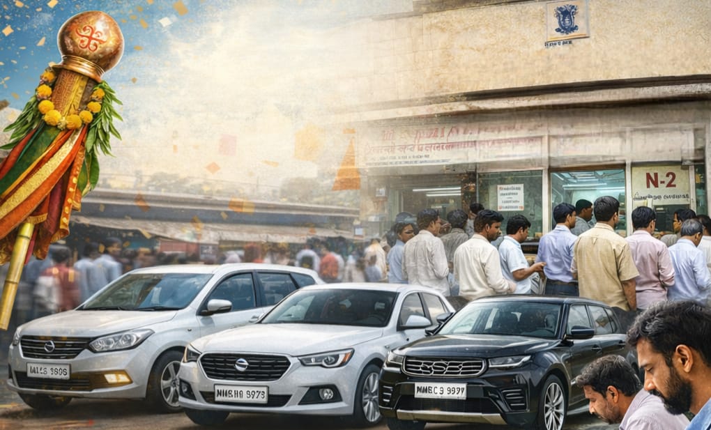 गुढीपाडवा निमित्त आकर्षक वाहन नोंदणी क्रमांकांसाठी लिलाव प्रक्रिया जाहीर..