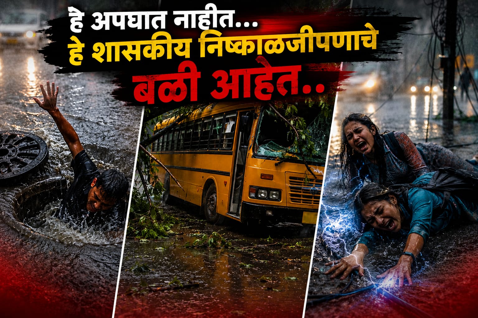 हे अपघात नाहीत… हे शासकीय निष्काळजीपणाचे बळी.. हे अपघात नाहीत… हे शासकीय निष्काळजीपणाचे बळी..