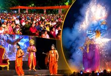 विजयादशमीच्या दिनी कोथरूडकरांनी अनुभवली मराठीतील ‘रामलीला’ आणि भव्य रावण दहन व फायर शो
