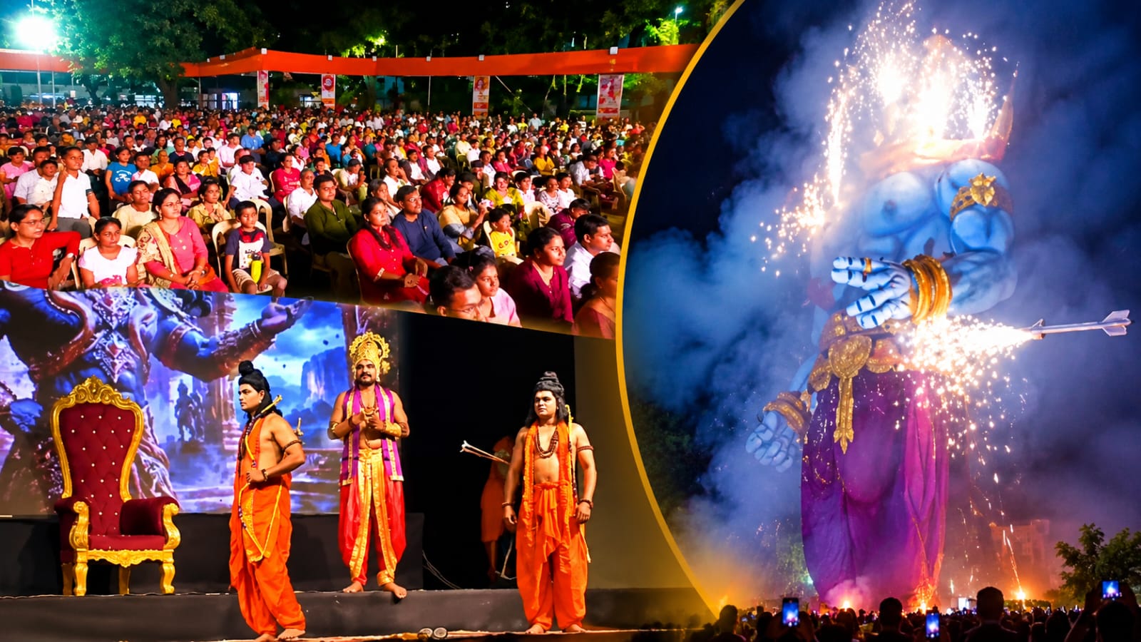 विजयादशमीच्या दिनी कोथरूडकरांनी अनुभवली मराठीतील ‘रामलीला’ आणि भव्य रावण दहन व फायर शो